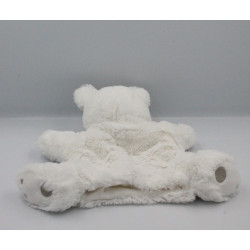 Doudou plat marionnette ours blanc marron SIMBA TOYS KIABI