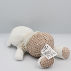 Doudou vache beige écru gris pois MOTS D'ENFANTS