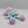 Doudou plat marionnette papillon rose mauve bleu KIMBALOO