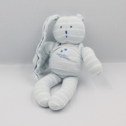 Doudou Lapin bleu SuperStar de mon coeur PETIT BATEAU