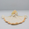 Doudou plat dinosaure jaune orange BENGY
