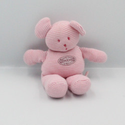 Doudou souris rayures rose Milleraies PETIT BATEAU