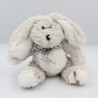 Peluche lapin gris blanc noeud vichy LOUISE MANSEN