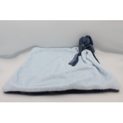 Doudou plat lapin bleu Lapidou couverture NATTOU