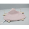 Doudou plat poupée lutin rose blanc coeur COROLLE