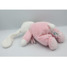 Doudou lapin blanc rose étoiles TEX BABY