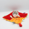 Doudou plat Tchoupi rouge orange jaune NICOTOY