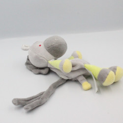 Doudou attache tétine cheval gris vert cravaté SUCRE D'ORGE