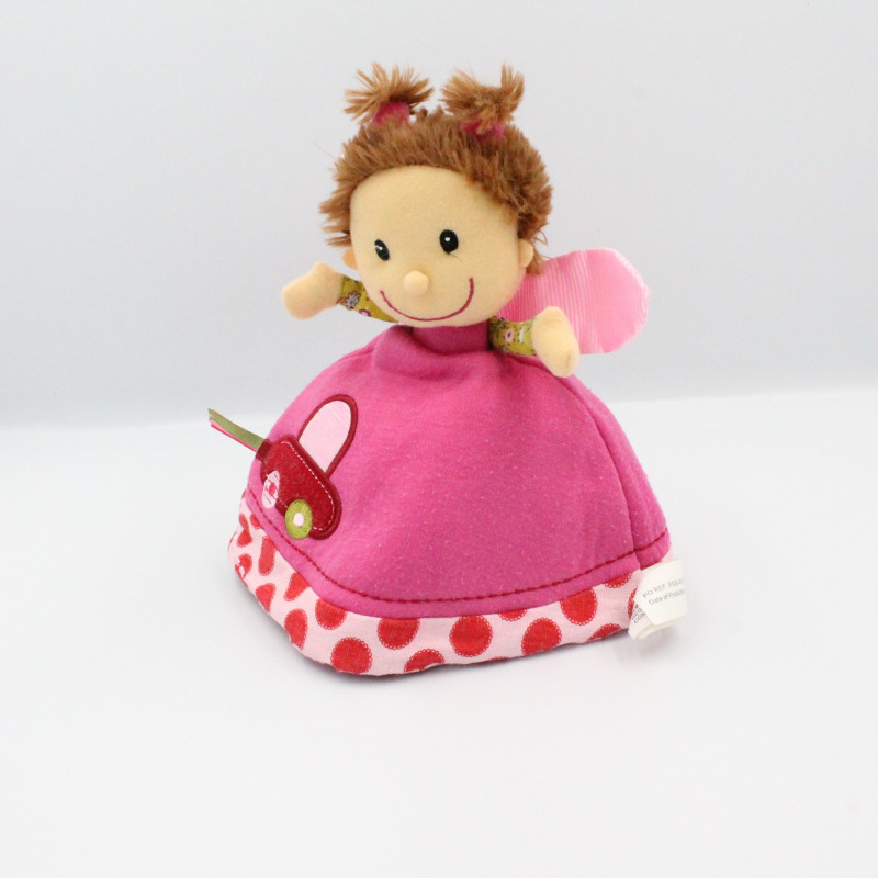 Doudou reversible fille fée coccinelle Liz LILLIPUTIENS