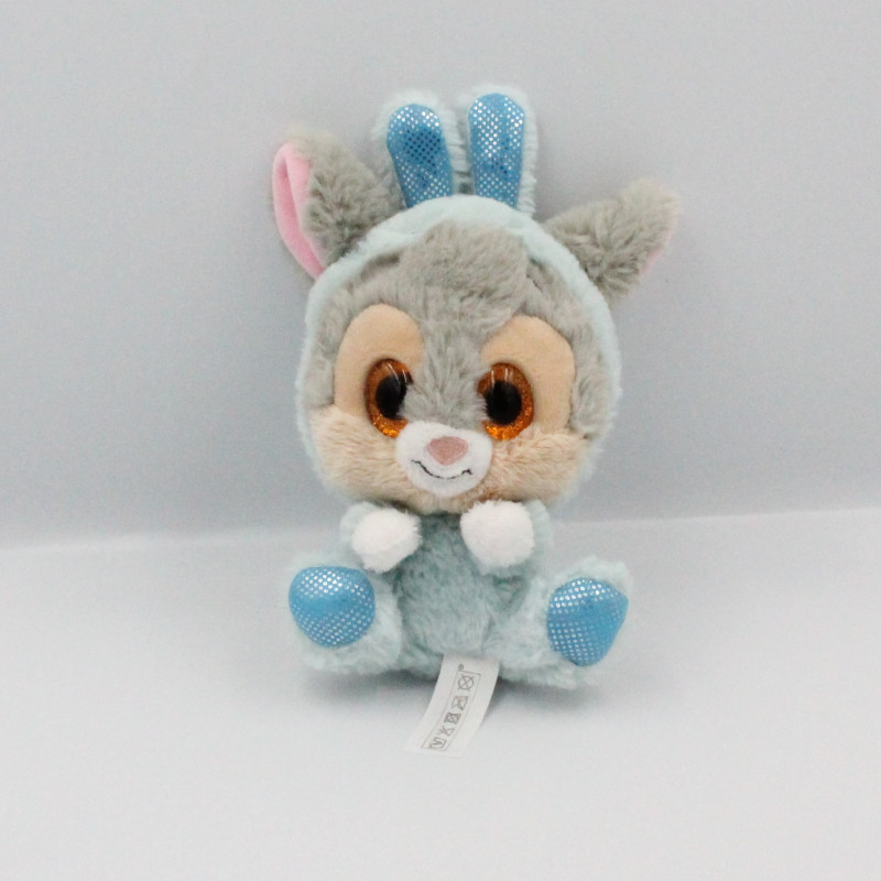 Doudou lapin gris bleu Pan-pan Panpan gros yeux brillant DISNEY NICOTOY