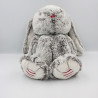 Doudou lapin marron gris ROUGE KALOO 40 cm