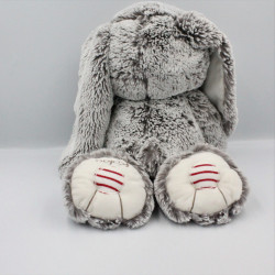 Doudou lapin marron gris ROUGE KALOO 40 cm