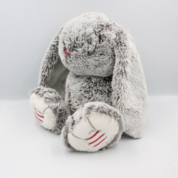Doudou lapin marron gris ROUGE KALOO