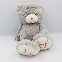 Doudou ours gris ROUGE KALOO