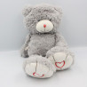 Doudou ours gris ROUGE KALOO