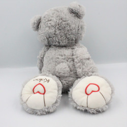 Doudou ours gris ROUGE KALOO 40 cm