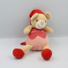 Doudou souris rose rouge Léa NOUNOURS