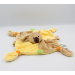 Doudou plat koala jaune beige vert Dodo d'amour MGM