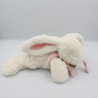Doudou et compagnie lapin blanc rose tout doux Bonbon