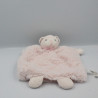 Doudou plat marionnette ours rose PERLE KALOO
