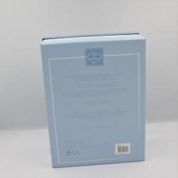 Doudou et compagnie plat ours bleu blanc fourrure Petit Chou avec boite