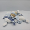 Doudou et compagnie plat ours bleu blanc fourrure Petit Chou avec boite