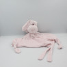 Doudou plat triangle lapin rose clair Lapidou NATTOU