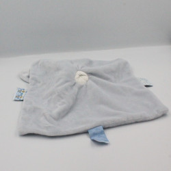 Doudou plat carré lapin bleu Lapidou NATTOU LOT DE 2