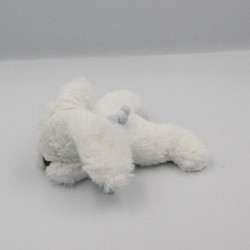 Mini Doudou lapin blanc bleu Bonbon DOUDOU ET COMPAGNIE 15 cm
