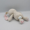 Doudou Lapin écru beige pois rose KLORANE