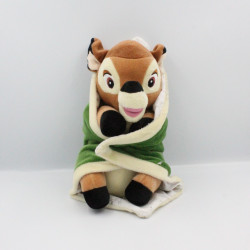 Doudou Bambi avec mouchoir couverture verte DISNEY NICOTOY