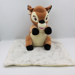 Doudou Bambi avec mouchoir couverture verte DISNEY NICOTOY