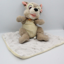 Doudou peluche chien Clochard avec mouchoir couverture DISNEY