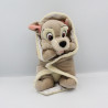 Doudou peluche chien Clochard avec mouchoir couverture DISNEY