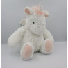 Peluche Doudou licorne blanc rose ailes HOLLY PELUCHE