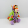 Peluche Tigrou en robe de chambre peignoir vert mauve DISNEY