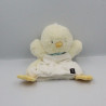 Doudou plat marionnette poussin canard jaune blanc KALOO