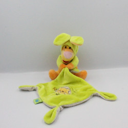 Doudou Tigrou lapin mouchoir vert pois DISNEY