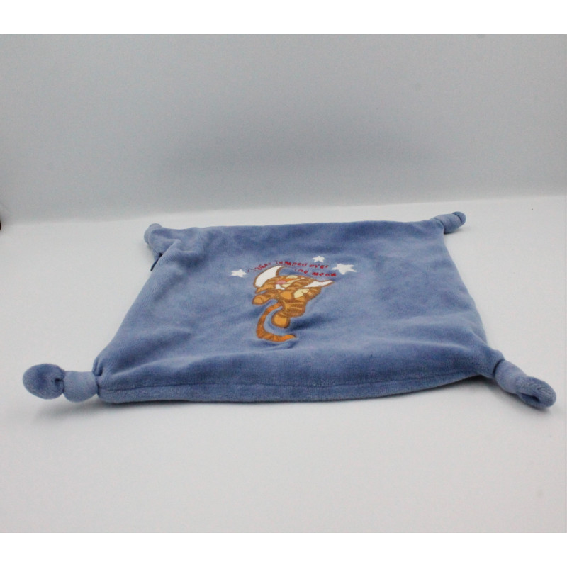 Doudou Plat zip Tigrou bleu Tigger Disney Baby