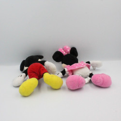 Doudou Minnie robe rose et Mickey DISNEY NICOTOY 23 cm