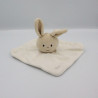 Doudou plat carré lapin blanc SUCRE D'ORGE