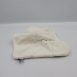 Doudou plat carré lapin blanc SUCRE D'ORGE