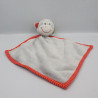 Doudou plat singe gris orange rose rayé ZD TRADING