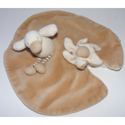 Doudou plat nénuphar beige canard Edouard MOULIN ROTY