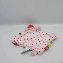 Doudou plat papillon rose blanc fleurs SIMBA KIABI NICOTOY