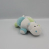 Doudou hippopotame blanc vert bleu TIGEX