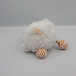 Doudou canard oiseau blanc orange PREMAMAN