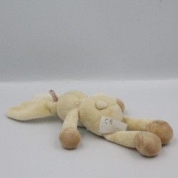 Mini Doudou lapin écru beige blanc NICOTOY 14 cm