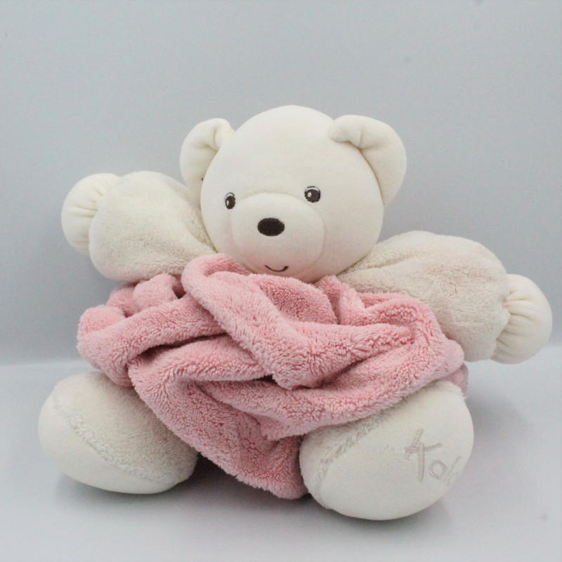Doudou ours plume blanc rose KALOO
