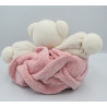 Doudou ours plume blanc rose KALOO